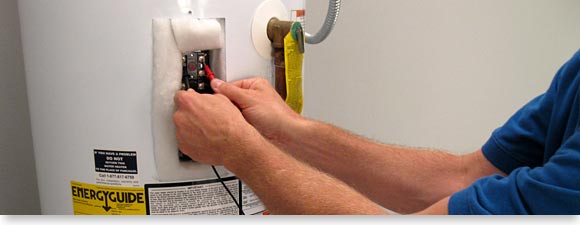 Testing Whirlpool Electric Water Heater Thermostat for Power with Voltmeter